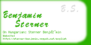 benjamin sterner business card